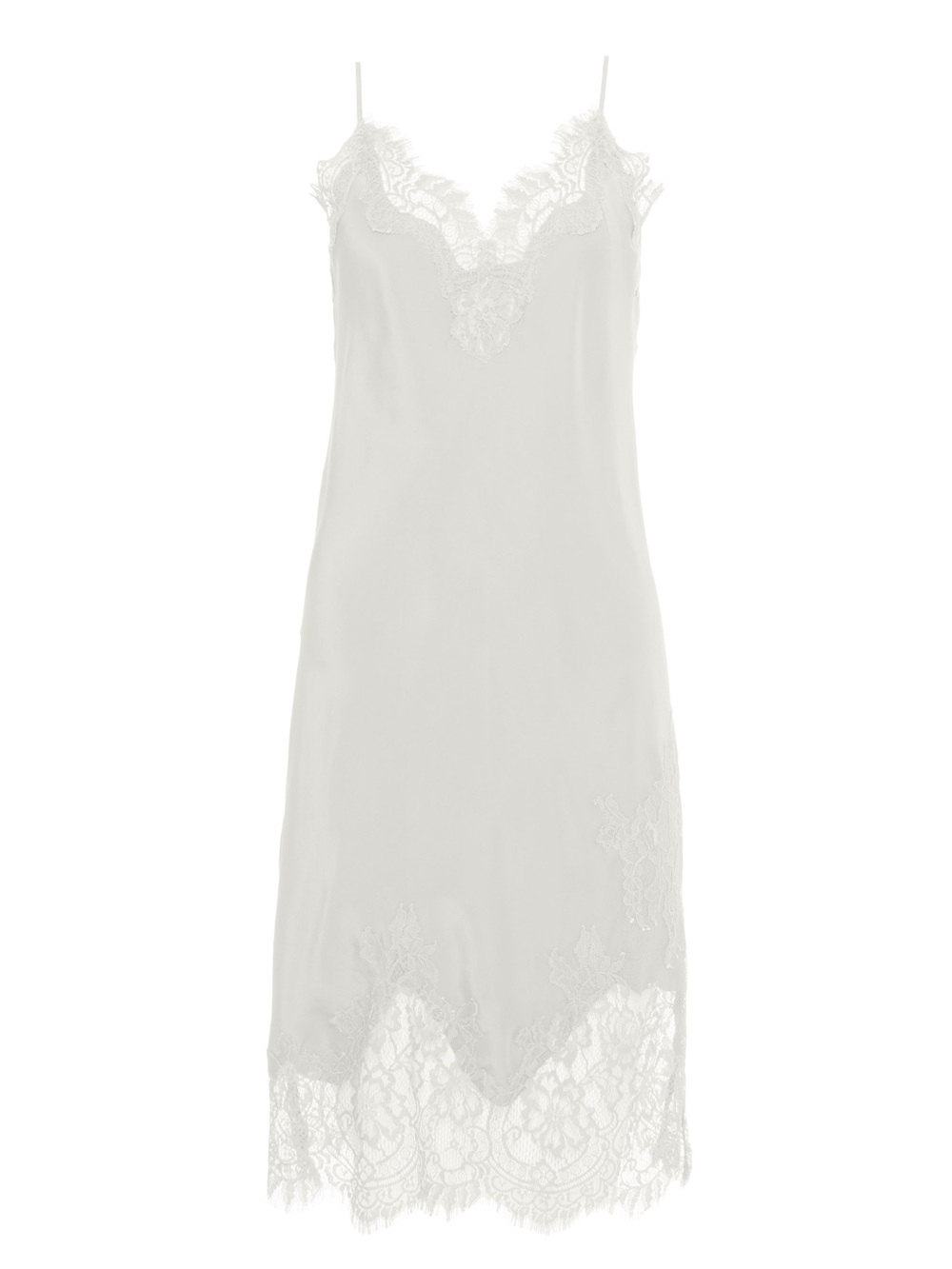 Gold Hawk Vintage White Grace Lace Silk Midi Dress $259MSRP NWT